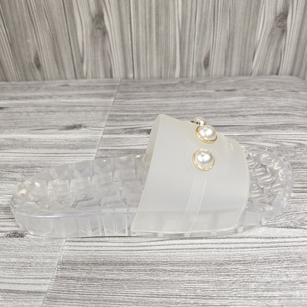 KARL LAGERFELD TulaRubberPool Slide Sandals Transparent Clear-Women's Size 7 NEW - Picture 6 of 15